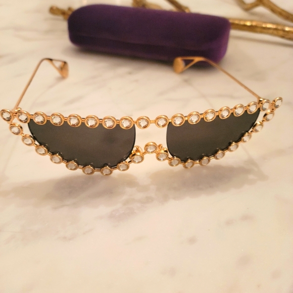 COPY - Authentic Gucci GG0364 Swarovski crystal sunglasses - Picture 2 of 3
